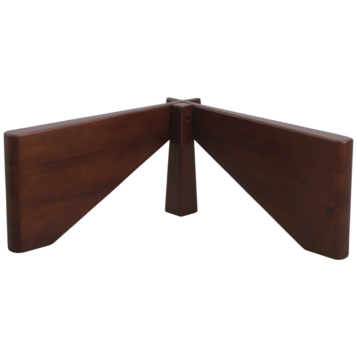 Imperial Triangle Coffee Table Base Natural Wood Leisuremod