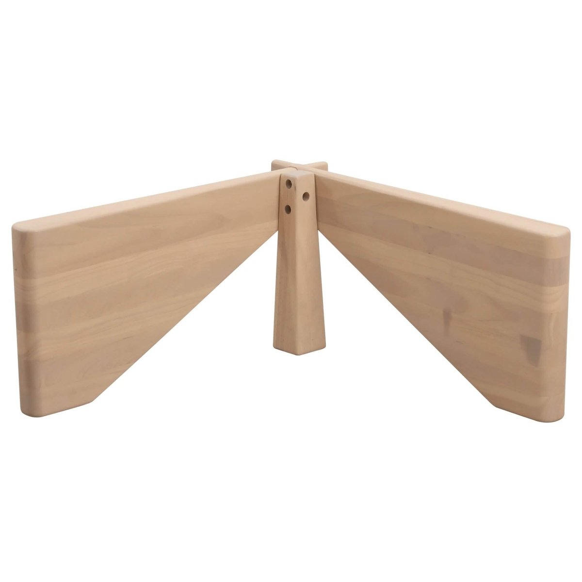 Imperial Triangle Coffee Table Base Natural Wood Leisuremod