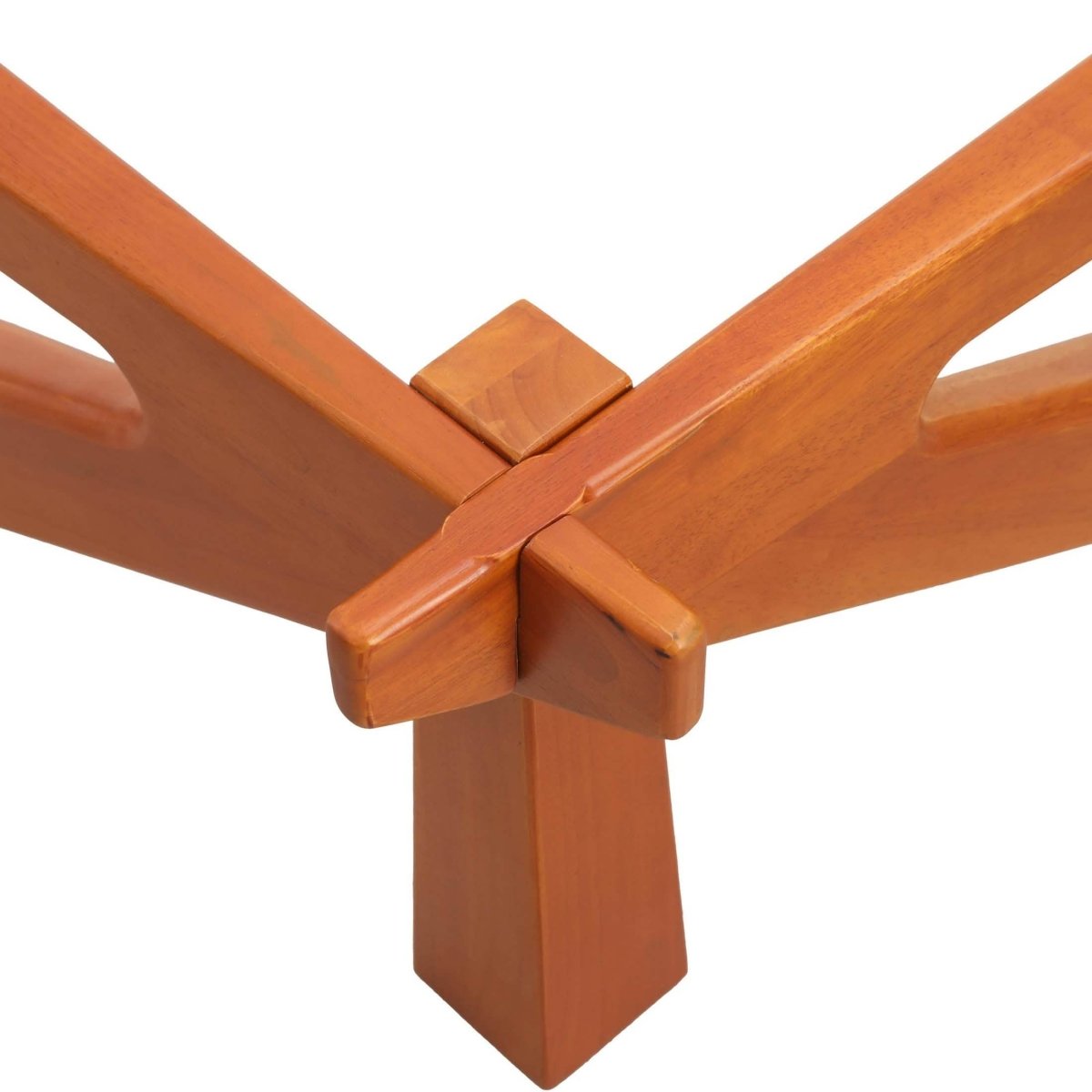 Imperial Triangle Coffee Table Base Light Walnut Leisuremod
