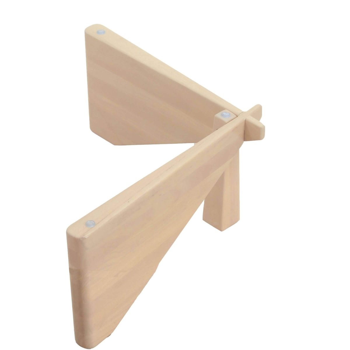 Imperial Triangle Coffee Table Base Natural Wood Leisuremod