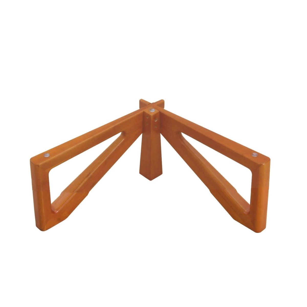 Imperial Triangle Coffee Table Base Light Walnut Leisuremod
