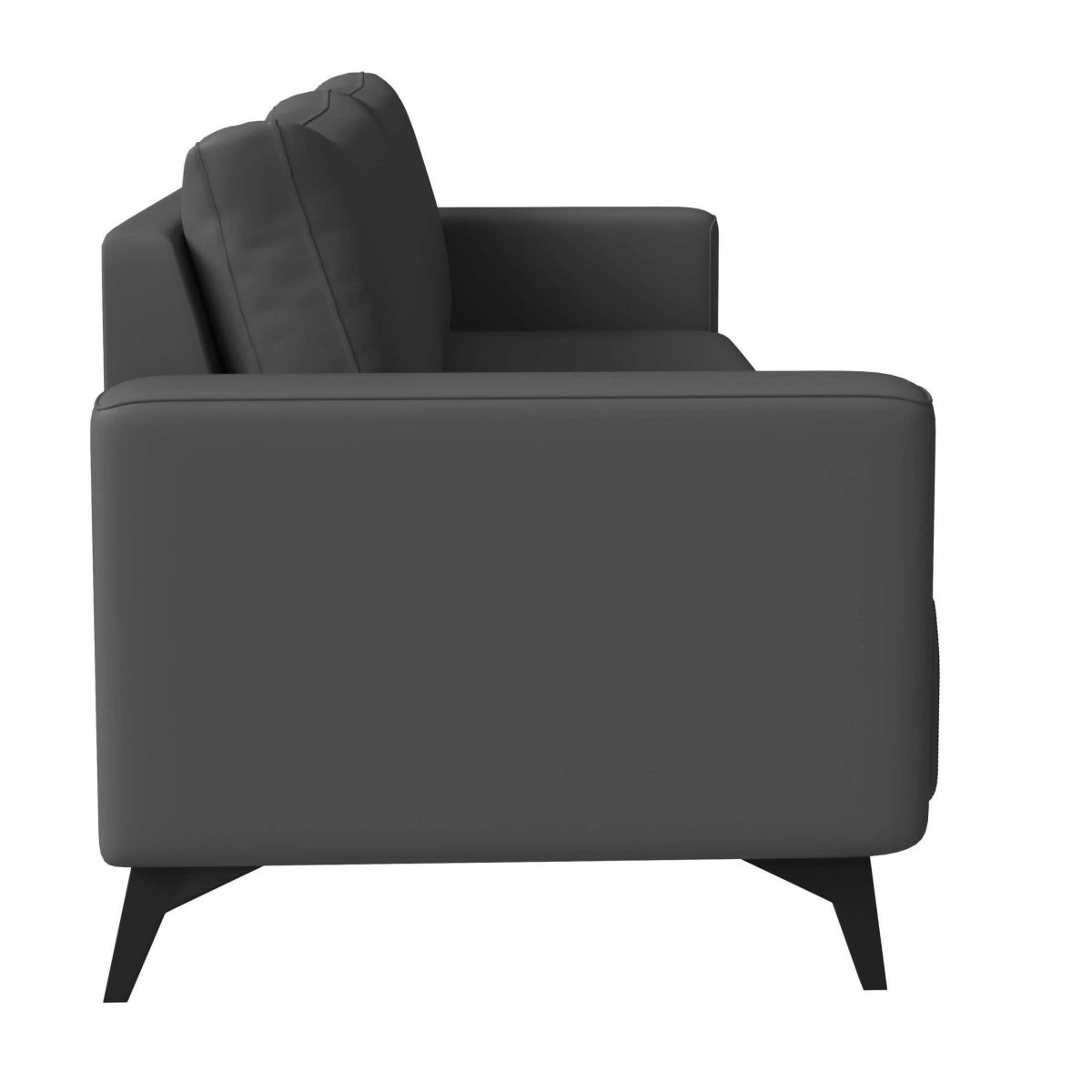 Inno 3 - Seater Leather Wide Sofa with Stainless Steel Legs and Removable Cushions