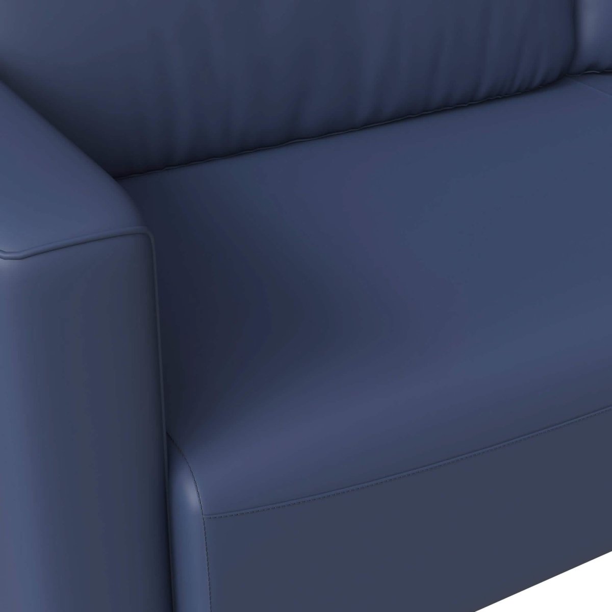Inno 3 - Seater Leather Wide Sofa with Stainless Steel Legs and Removable Cushions
