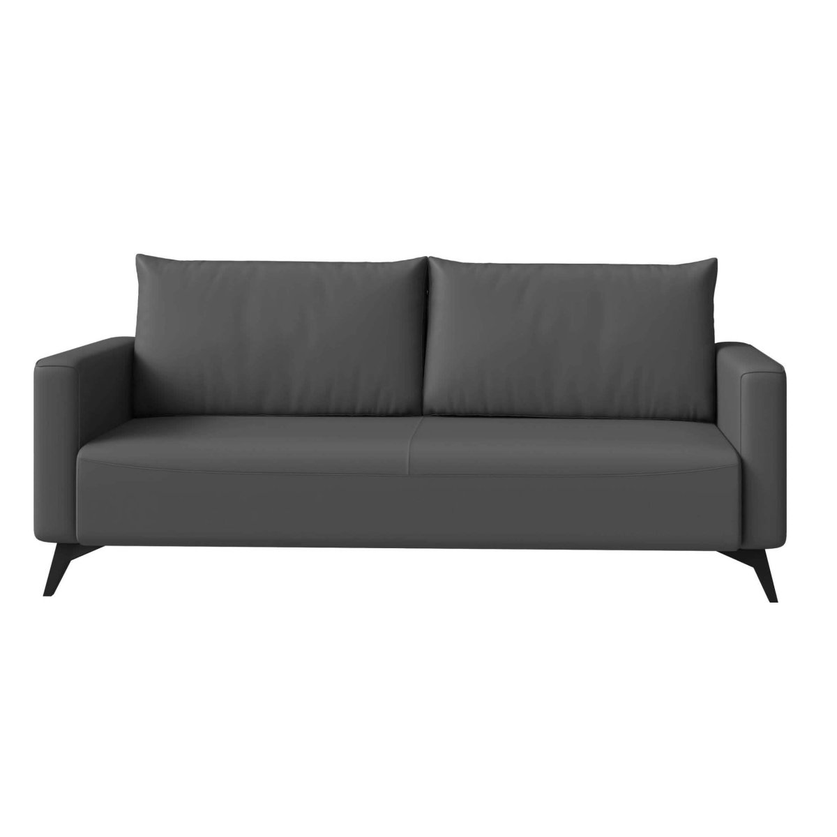 Inno 3 - Seater Leather Wide Sofa with Stainless Steel Legs and Removable Cushions