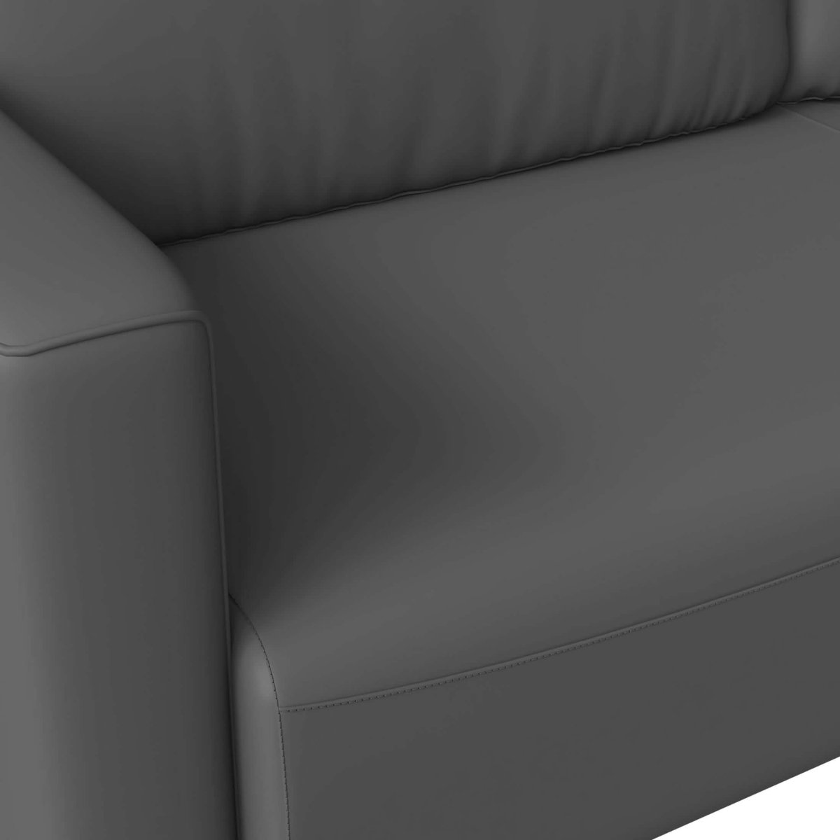 Inno 3 - Seater Leather Wide Sofa with Stainless Steel Legs and Removable Cushions