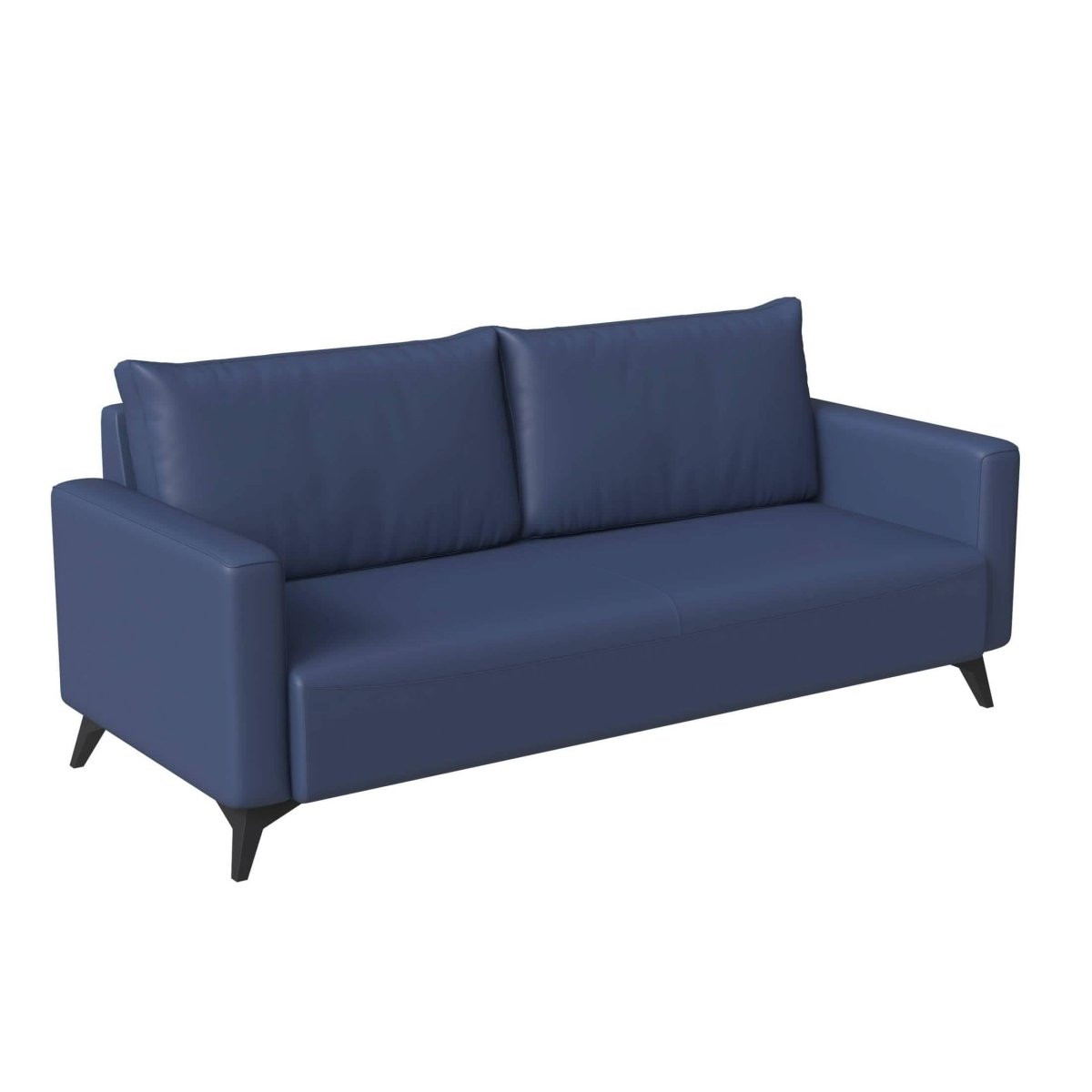 Inno 3 - Seater Leather Wide Sofa with Stainless Steel Legs and Removable Cushions