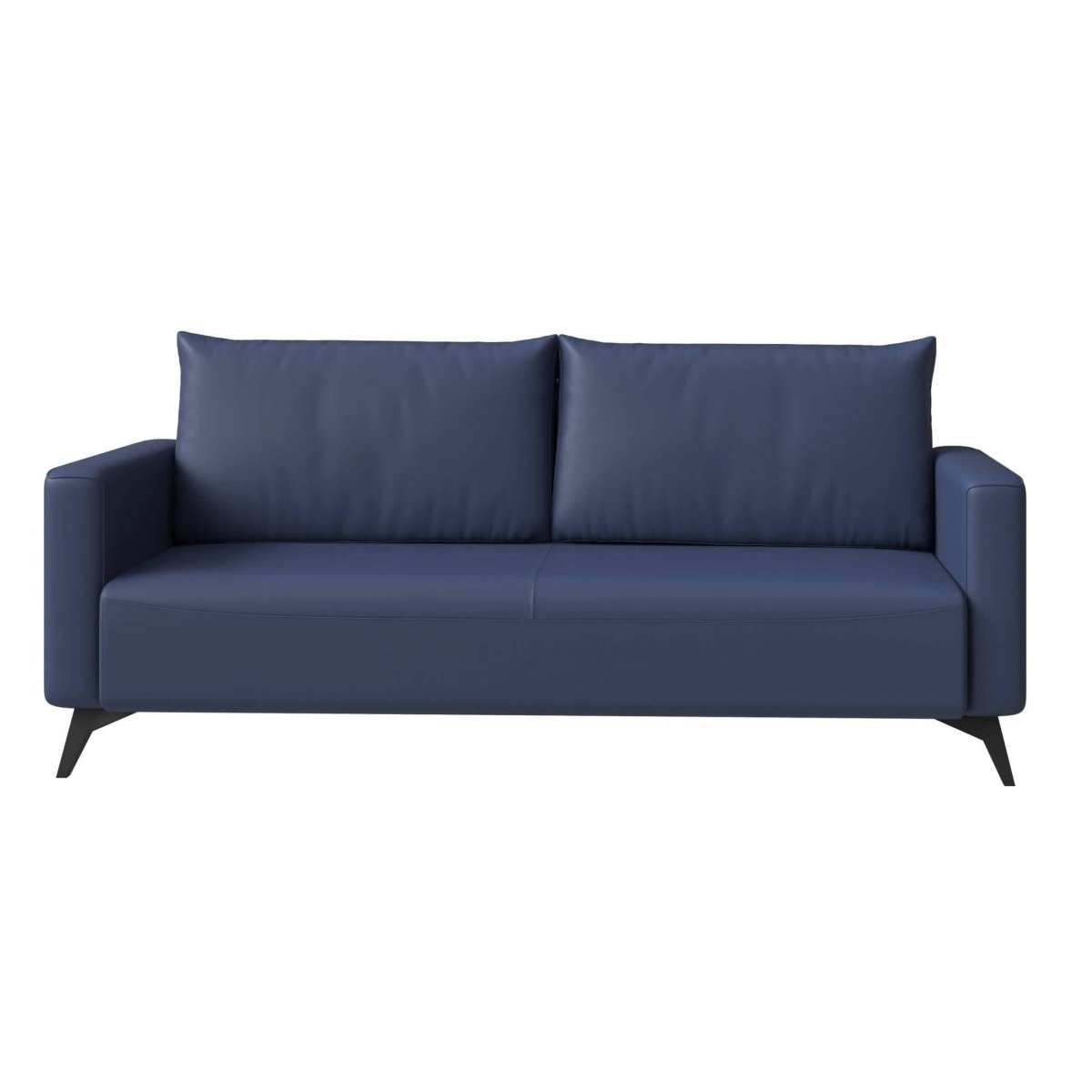 Inno 3 - Seater Leather Wide Sofa with Stainless Steel Legs and Removable Cushions