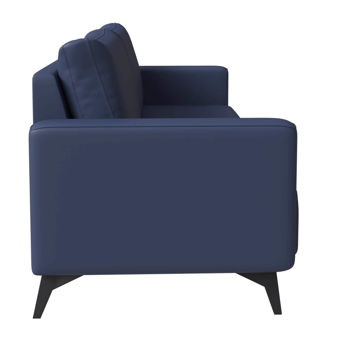 Inno 3 - Seater Leather Wide Sofa with Stainless Steel Legs and Removable Cushions