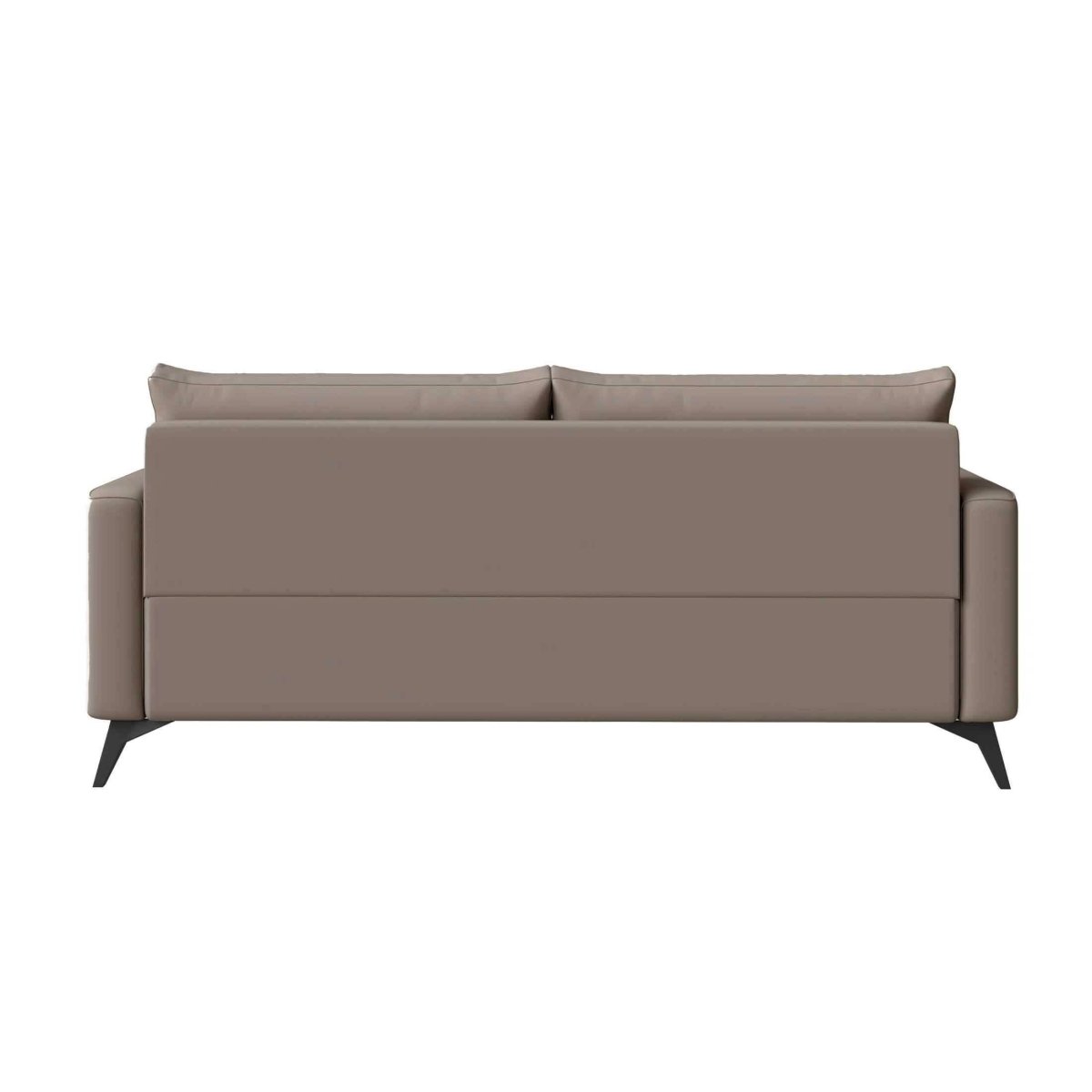 Inno 3 - Seater Leather Wide Sofa with Stainless Steel Legs and Removable Cushions