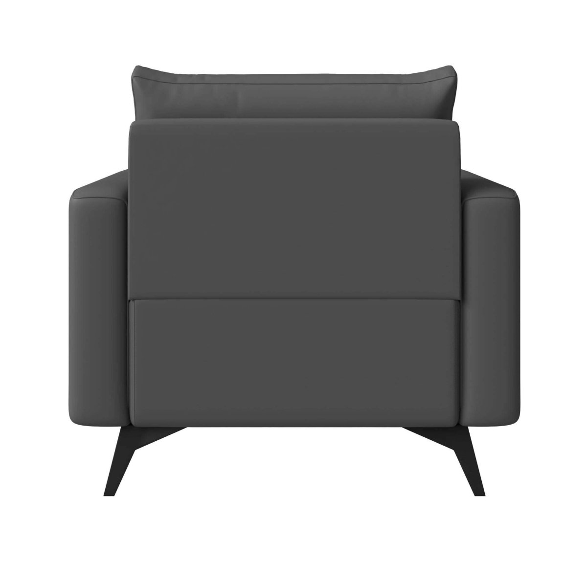 Inno Single - Seater Leather Sofa with Stainless Steel Legs and Removable Cushions