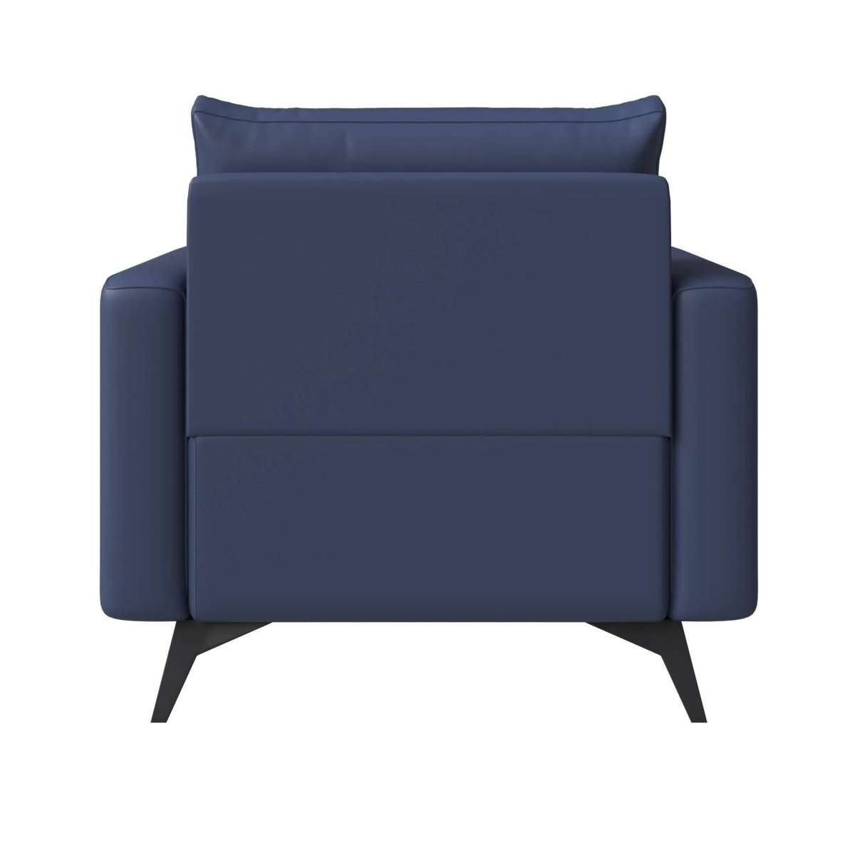 Inno Single - Seater Leather Sofa with Stainless Steel Legs and Removable Cushions