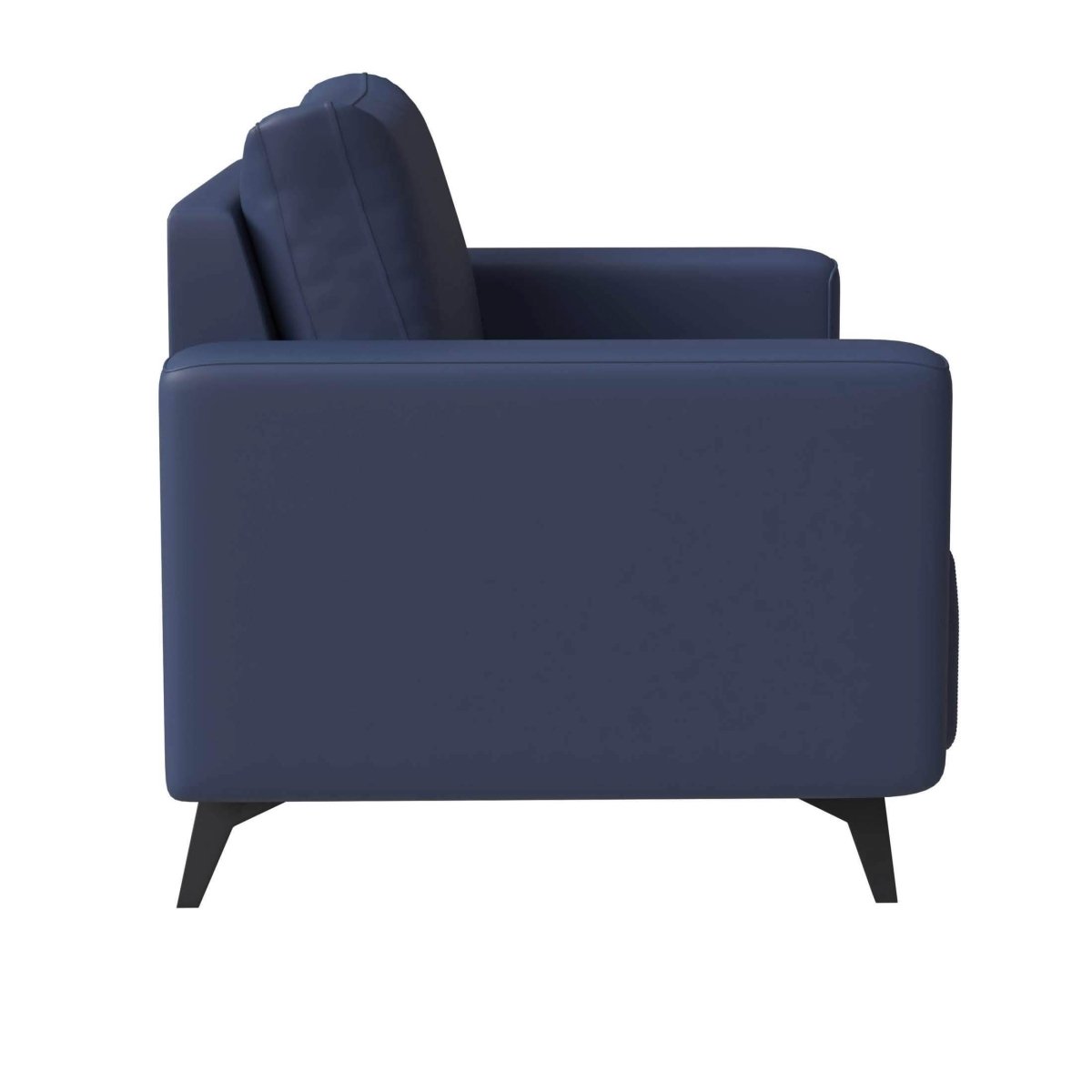 Inno Single - Seater Leather Sofa with Stainless Steel Legs and Removable Cushions