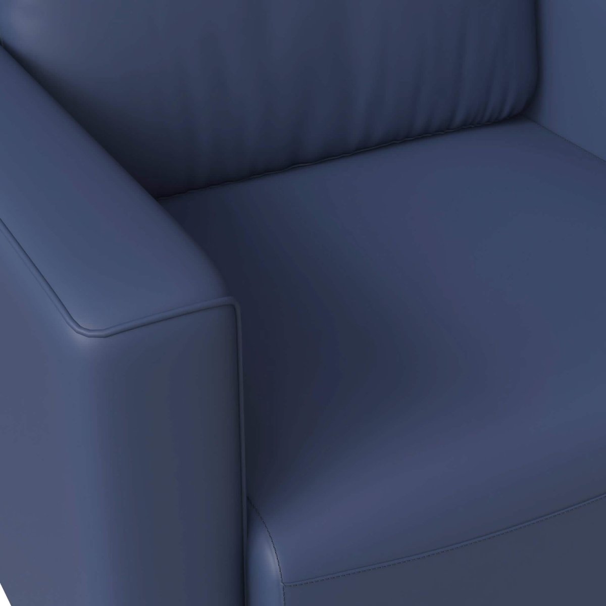 Inno Single - Seater Leather Sofa with Stainless Steel Legs and Removable Cushions