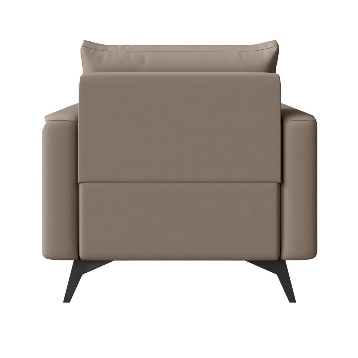Inno Single - Seater Leather Sofa with Stainless Steel Legs and Removable Cushions