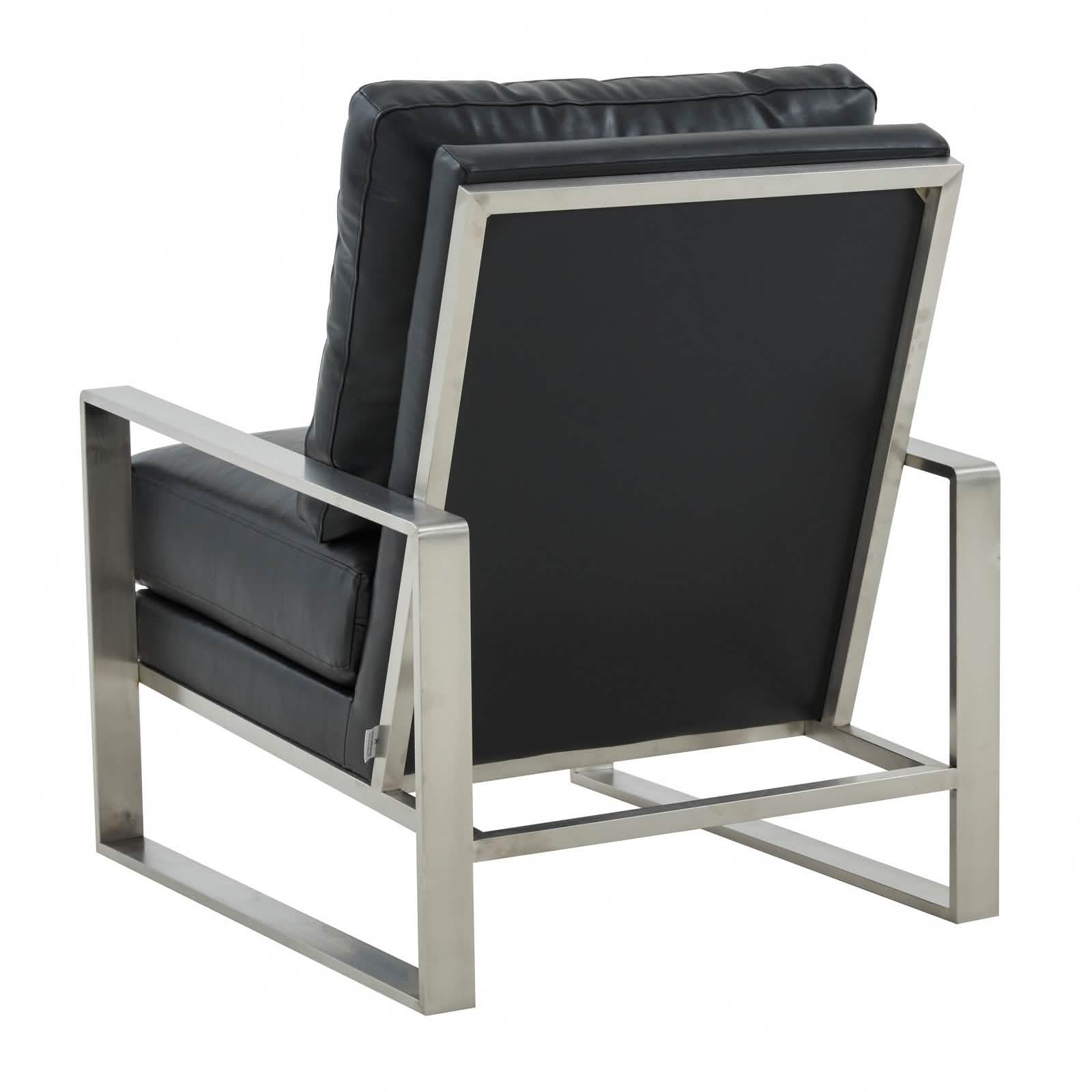 Jefferson Accent Armchair Upholstered in Velvet/Leather and Gold/Silver Metal Frame