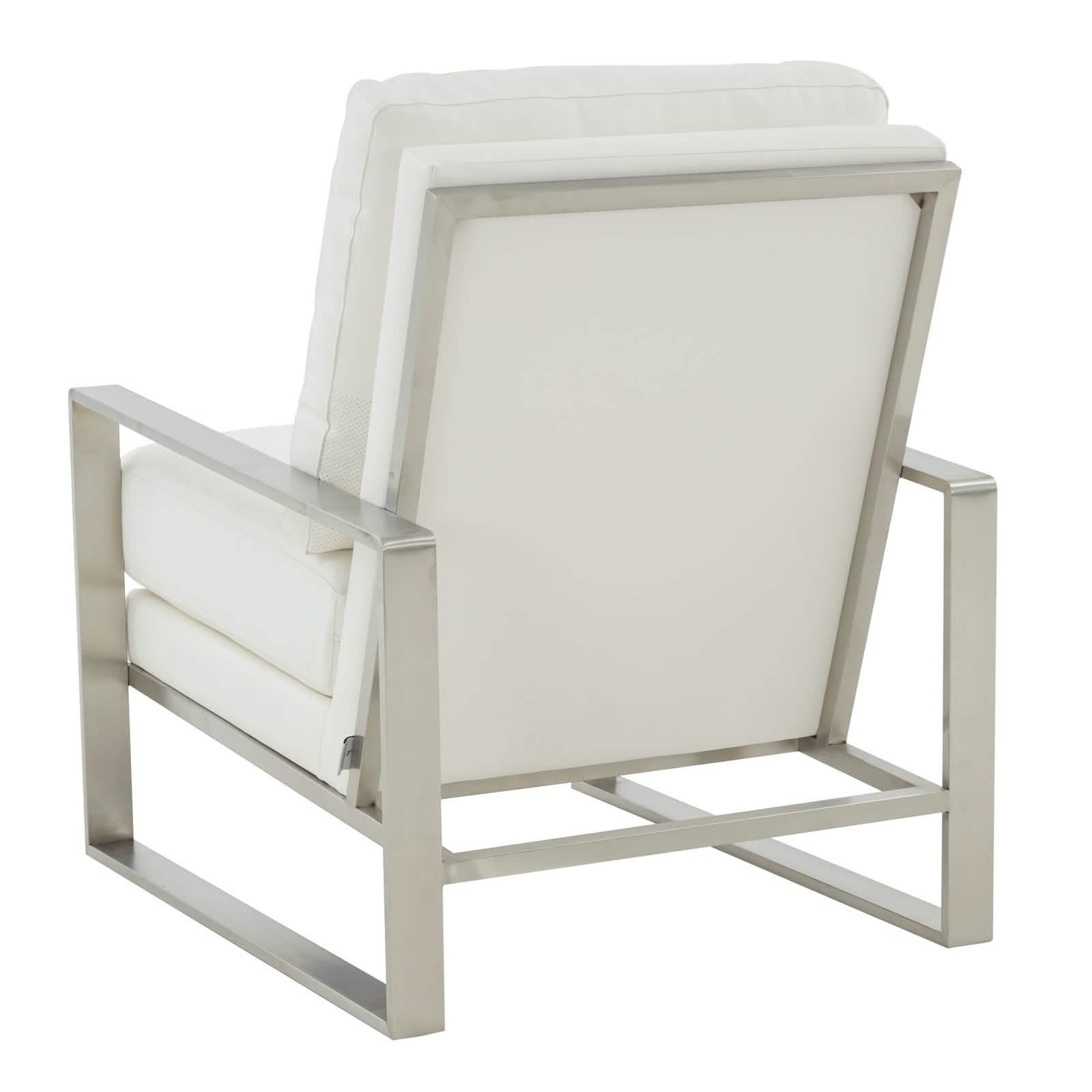 Jefferson Accent Armchair Upholstered in Velvet/Leather and Gold/Silver Metal Frame