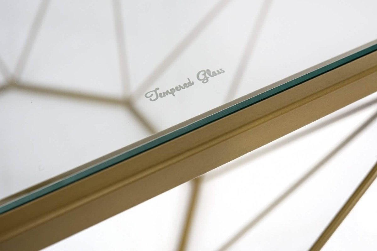 Jefferson 3 - Piece Leather Arm Chairs and Octagonal Coffee Table with Gold Base Set for Living Room