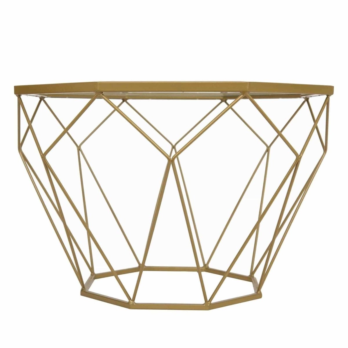 Jefferson 3 - Piece Leather Arm Chairs and Octagonal Coffee Table with Gold Base Set for Living Room