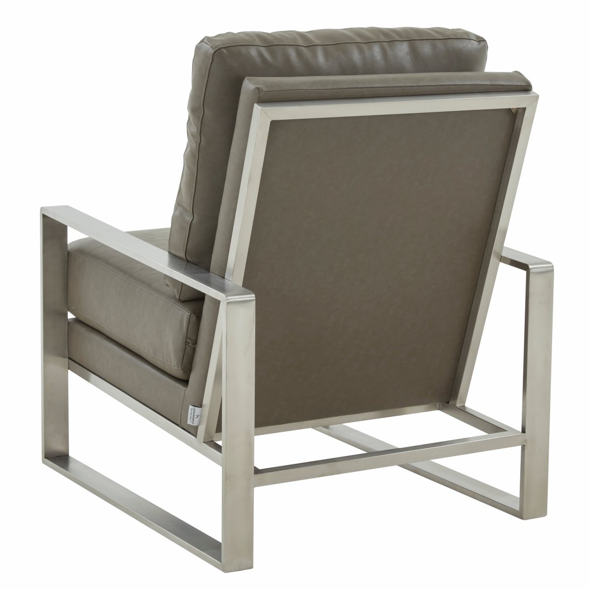 Jefferson Accent Armchair Upholstered in Velvet/Leather and Gold/Silver Metal Frame