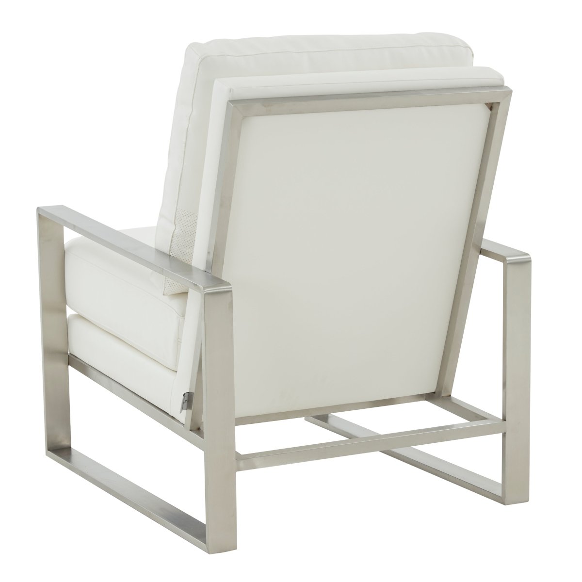 Jefferson Accent Armchair Upholstered in Velvet/Leather and Gold/Silver Metal Frame