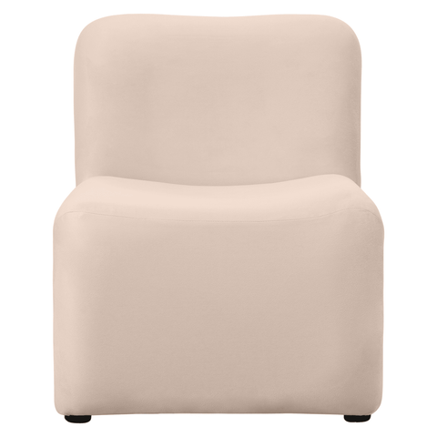 Klyx Accent Chair Upholstered in Boucle/Velvet Padded Seat and Back with Iron Frame