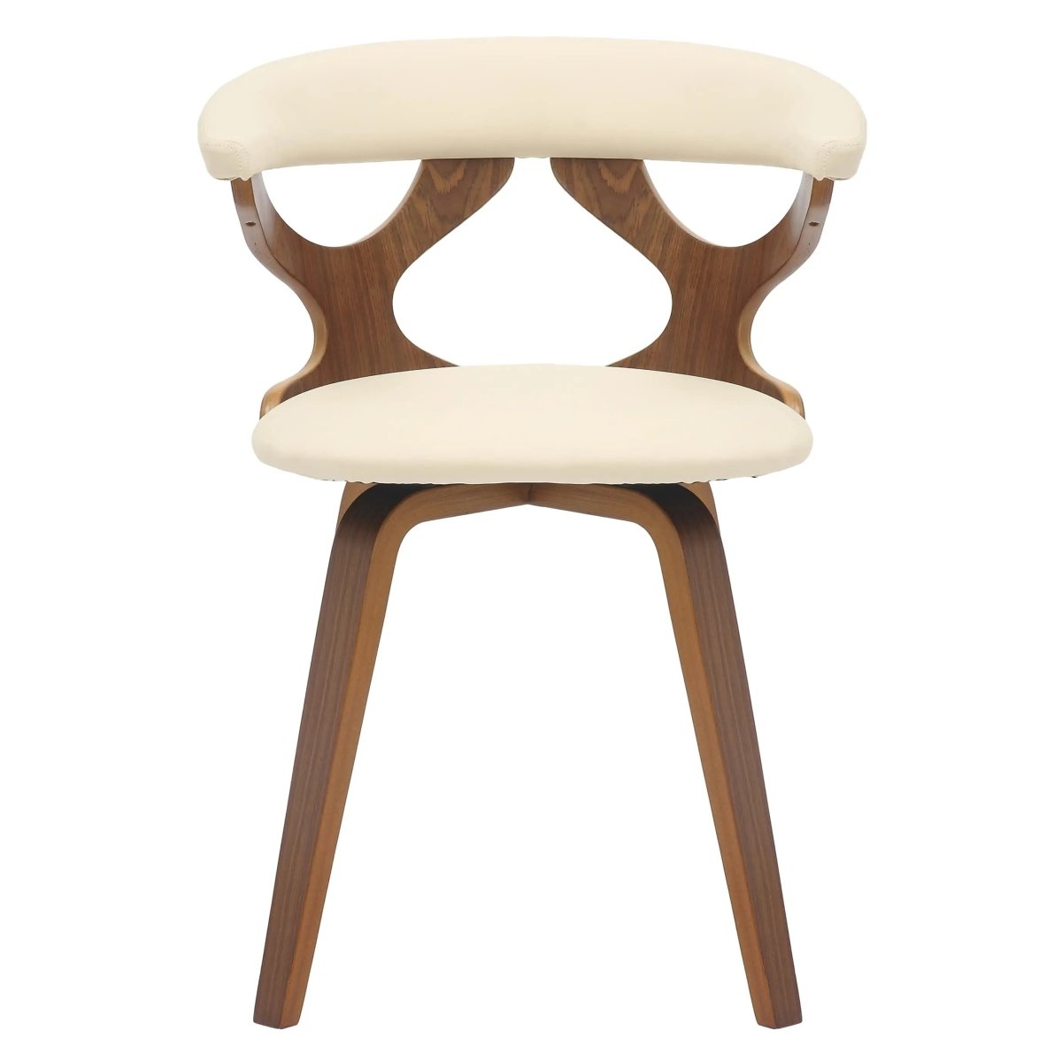 Klyne Leather Dining Chair with Poplar Wood Frame and Swivel Base Set of 2