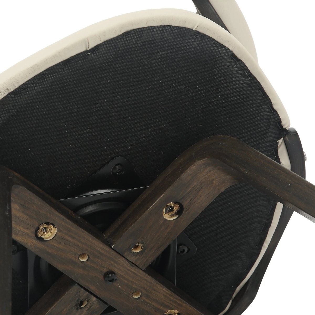 Klyne Leather Dining Chair with Poplar Wood Frame and Swivel Base Set of 2