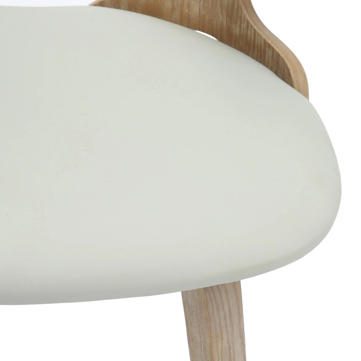 Klyne Leather Dining Chair with Poplar Wood Frame and Swivel Base Set of 2