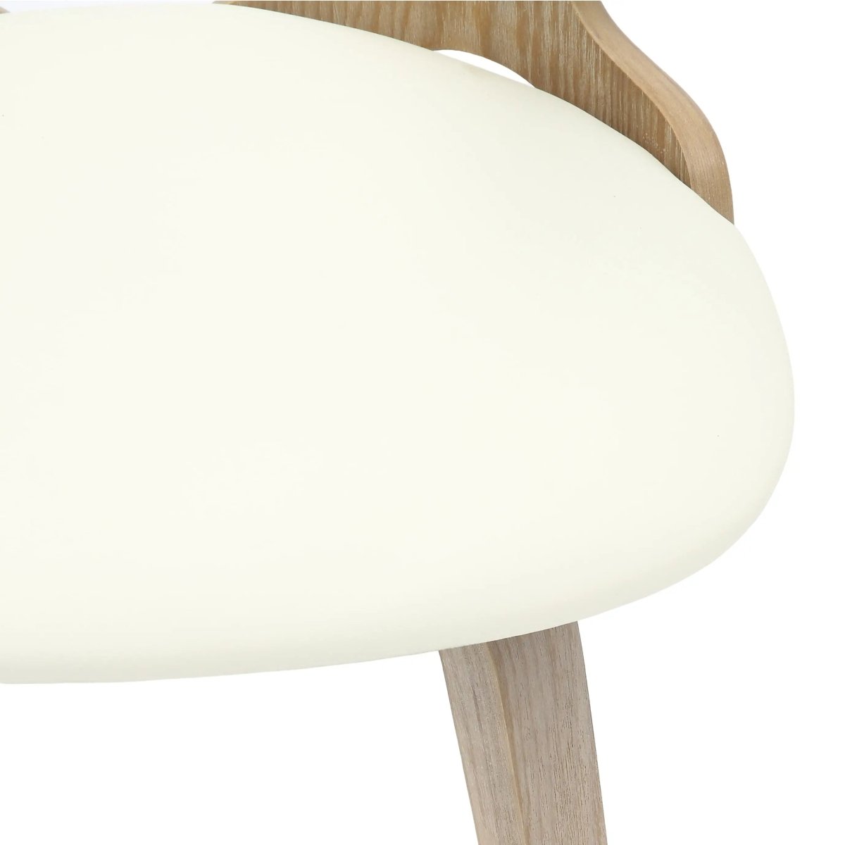 Klyne Leather Dining Chair with Poplar Wood Frame and Swivel Base Set of 4