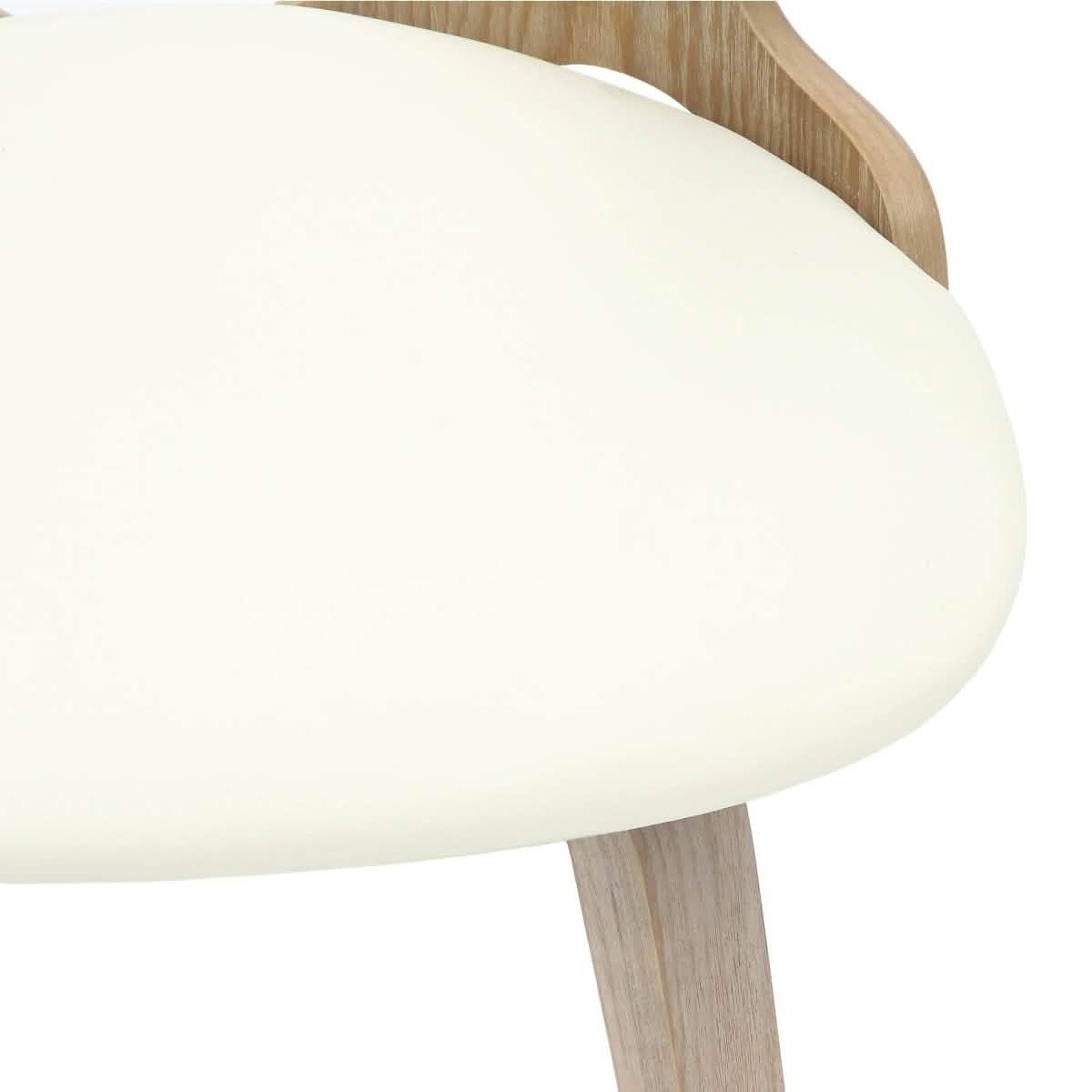 Klyne Modern Wooden Dining Chair Upholstered in Leather With Walnut Color Frame