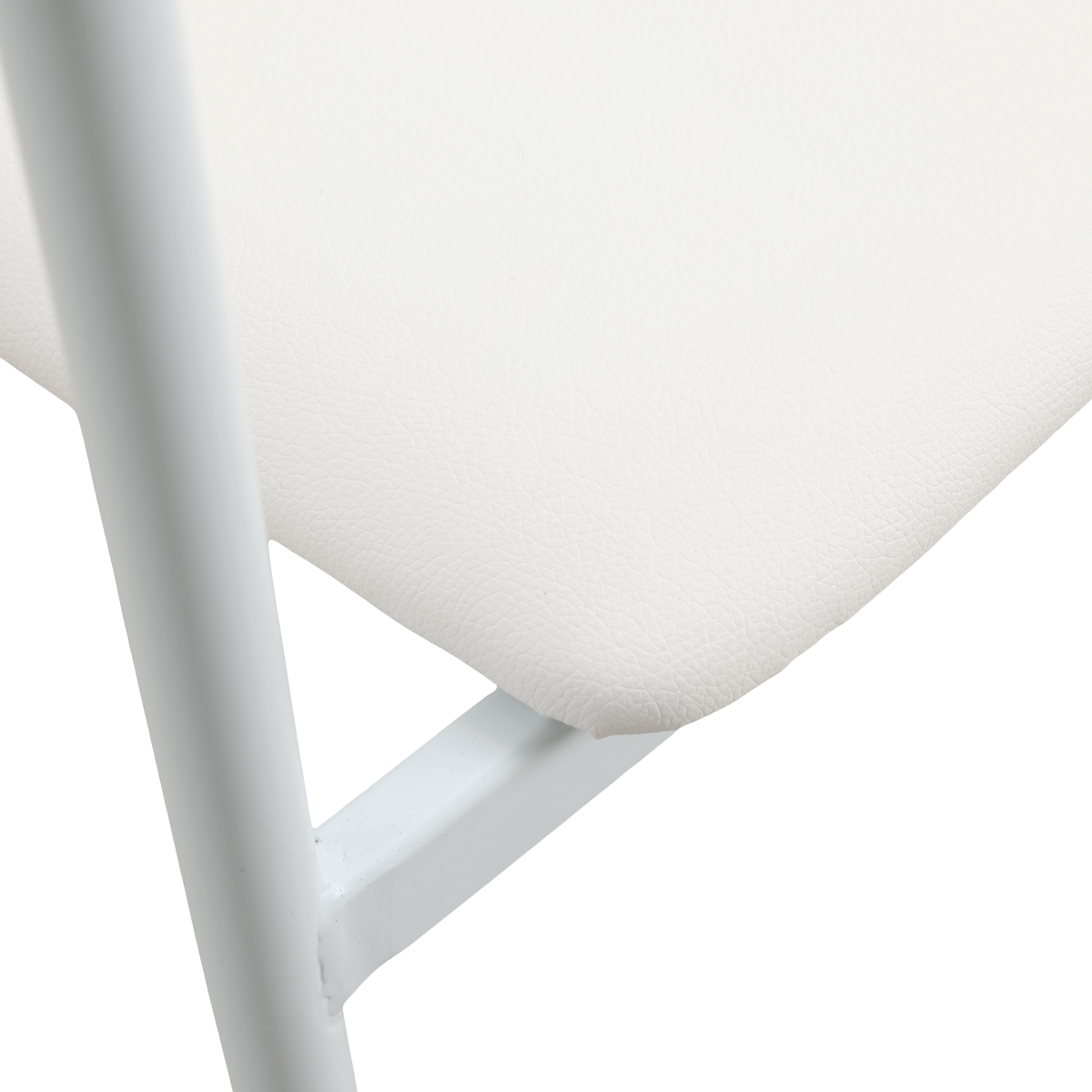 Kora Dining Chair Upholstered in Leather with Stainless Steel Frame and Legs