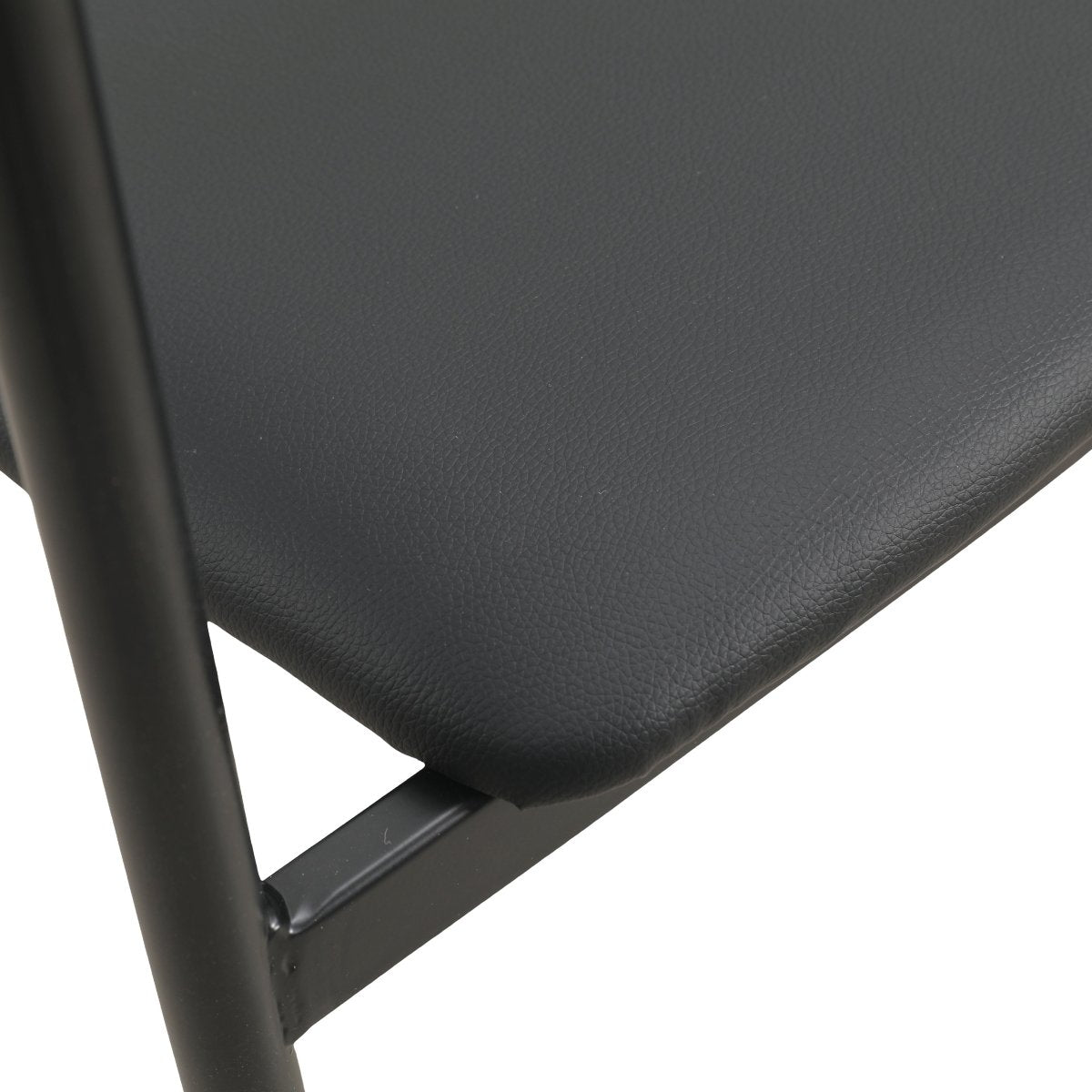 Kora Dining Chair Upholstered in Leather with Stainless Steel Frame and Legs