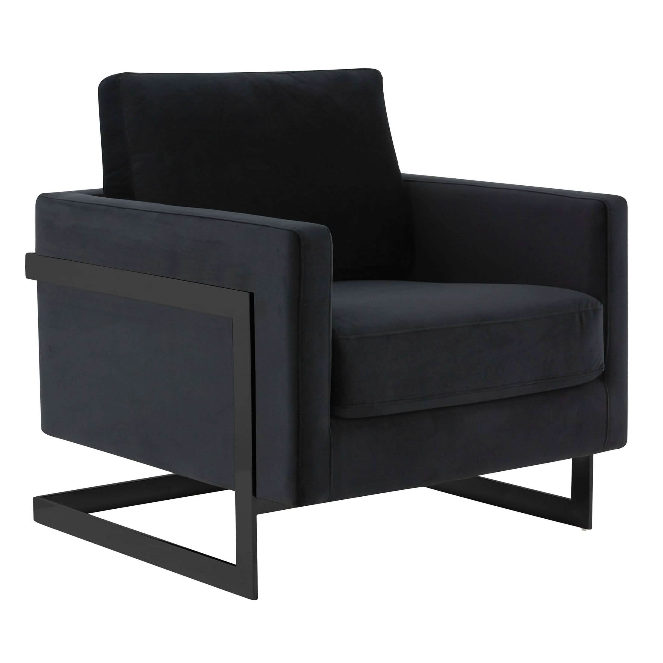 Lincoln Modern Upholstered in Fabric Accent Armchair With Gold/Black/White Metal Frame