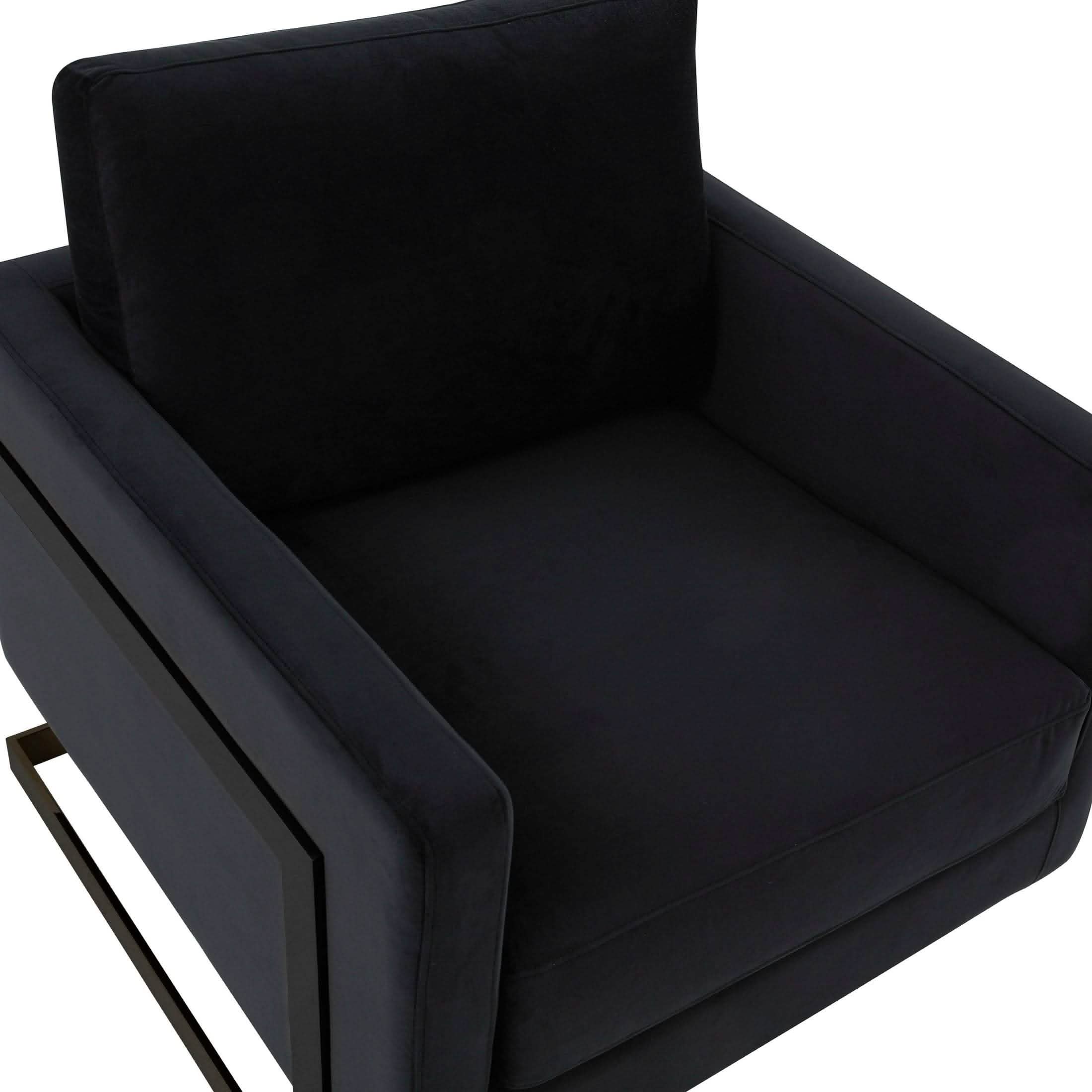 Lincoln Modern Upholstered in Fabric Accent Armchair With Gold/Black/White Metal Frame
