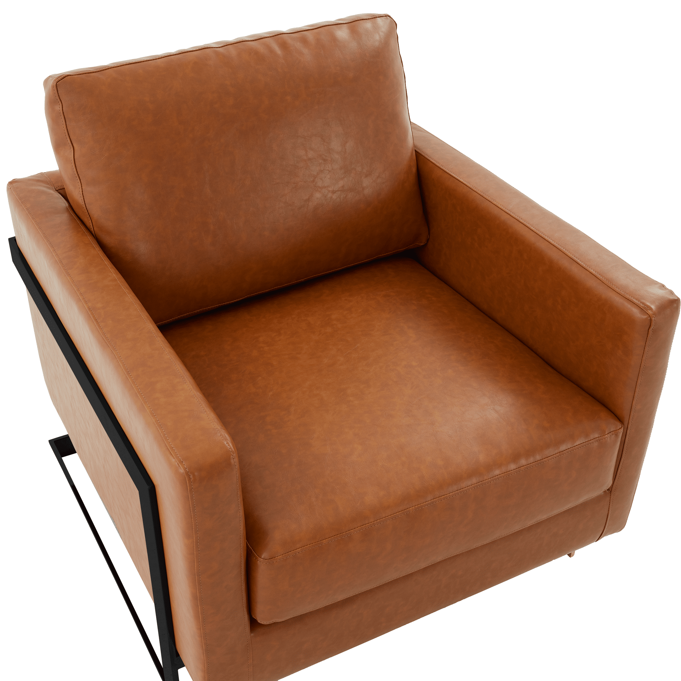 Lincoln Modern Upholstered in Fabric Accent Armchair With Gold/Black/White Metal Frame