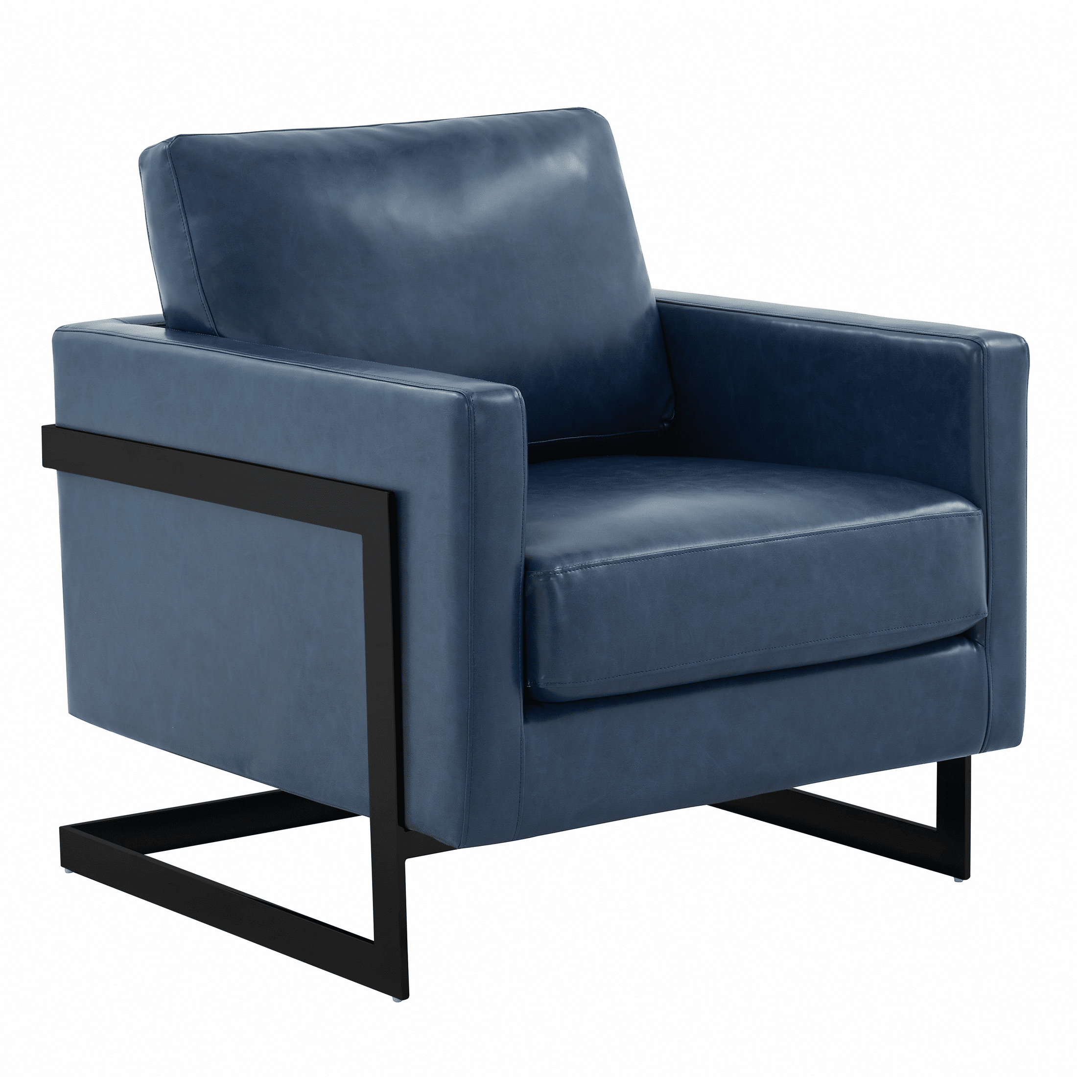 Lincoln Modern Upholstered in Fabric Accent Armchair With Gold/Black/White Metal Frame