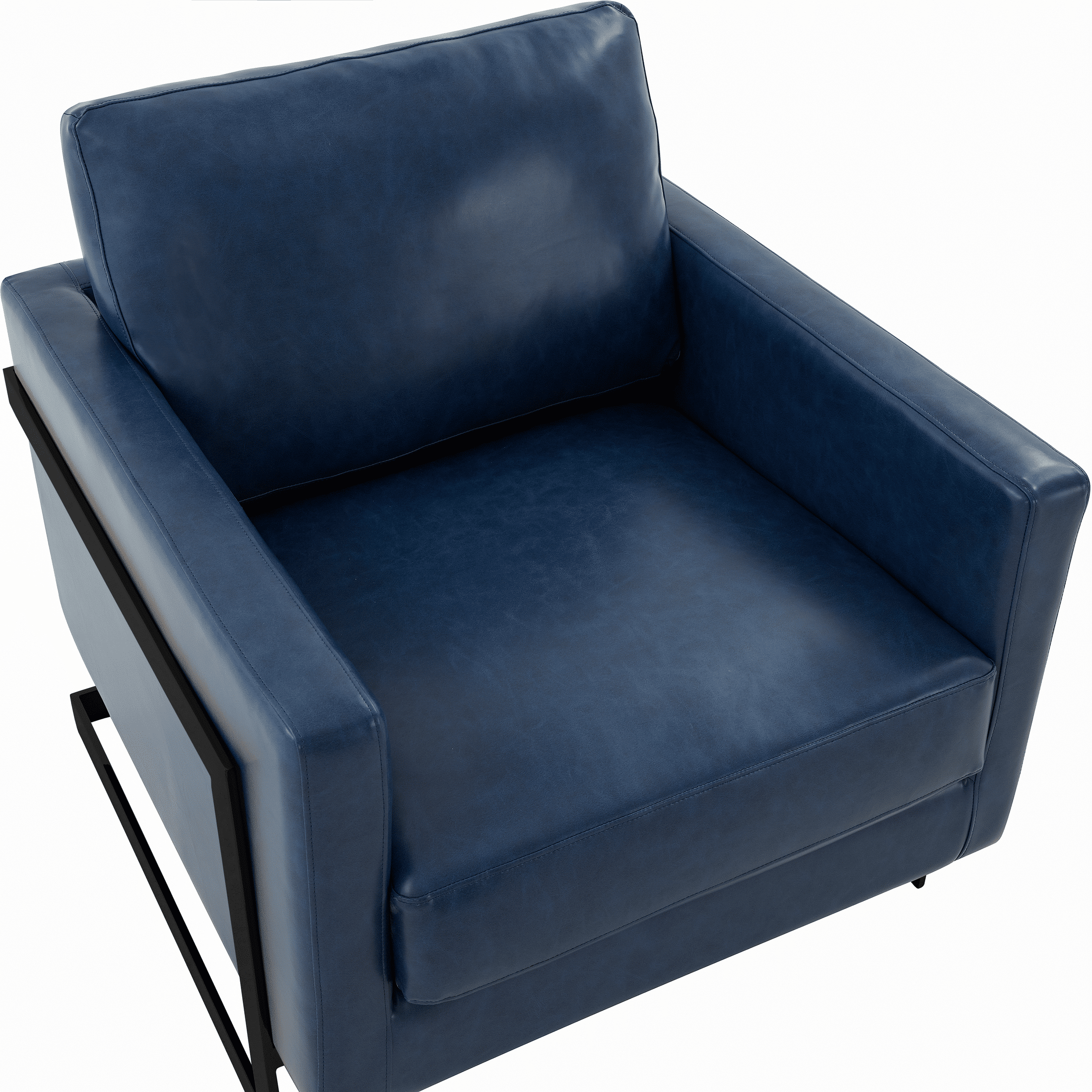 Lincoln Modern Upholstered in Fabric Accent Armchair With Gold/Black/White Metal Frame