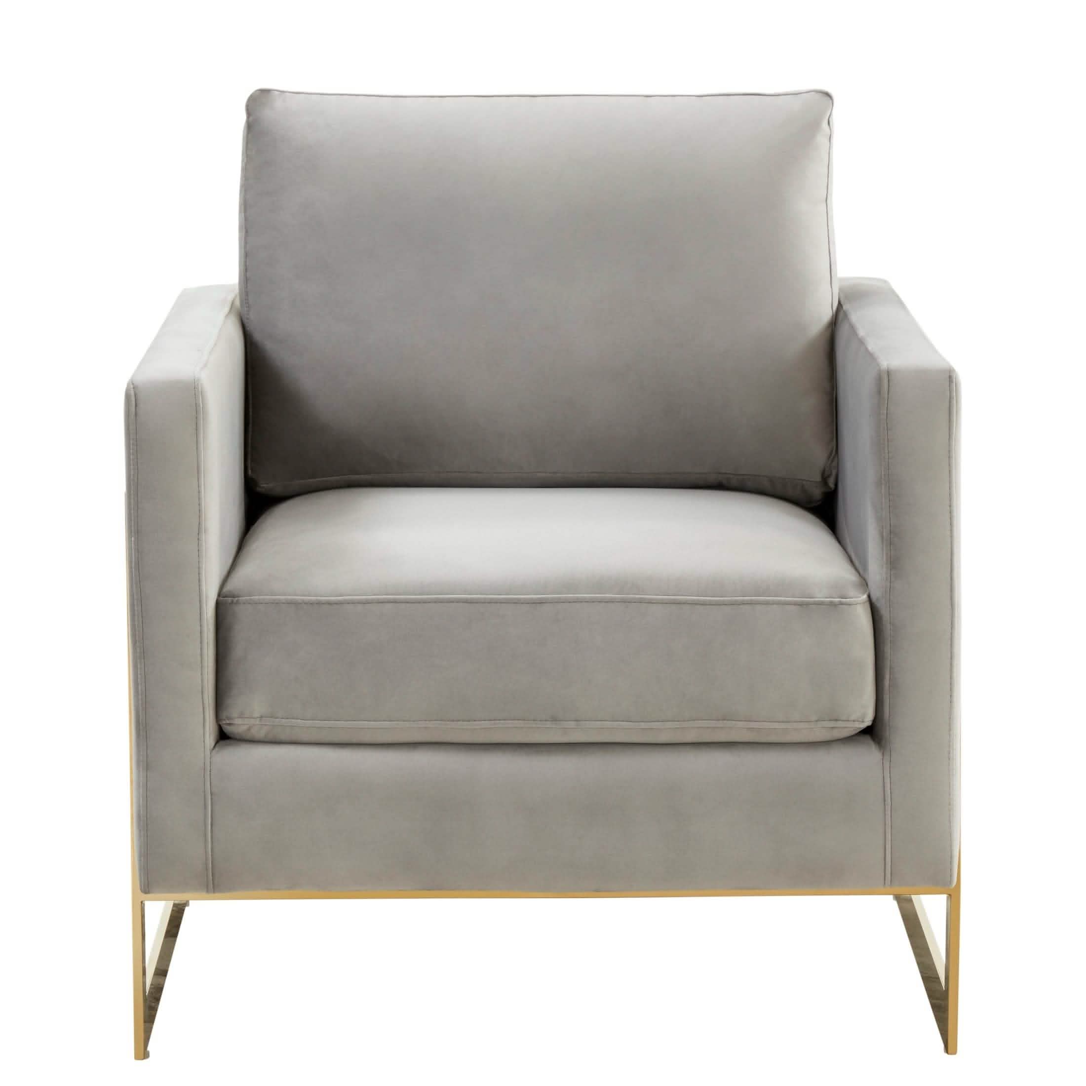 Lincoln Modern Upholstered in Fabric Accent Armchair With Gold/Black/White Metal Frame