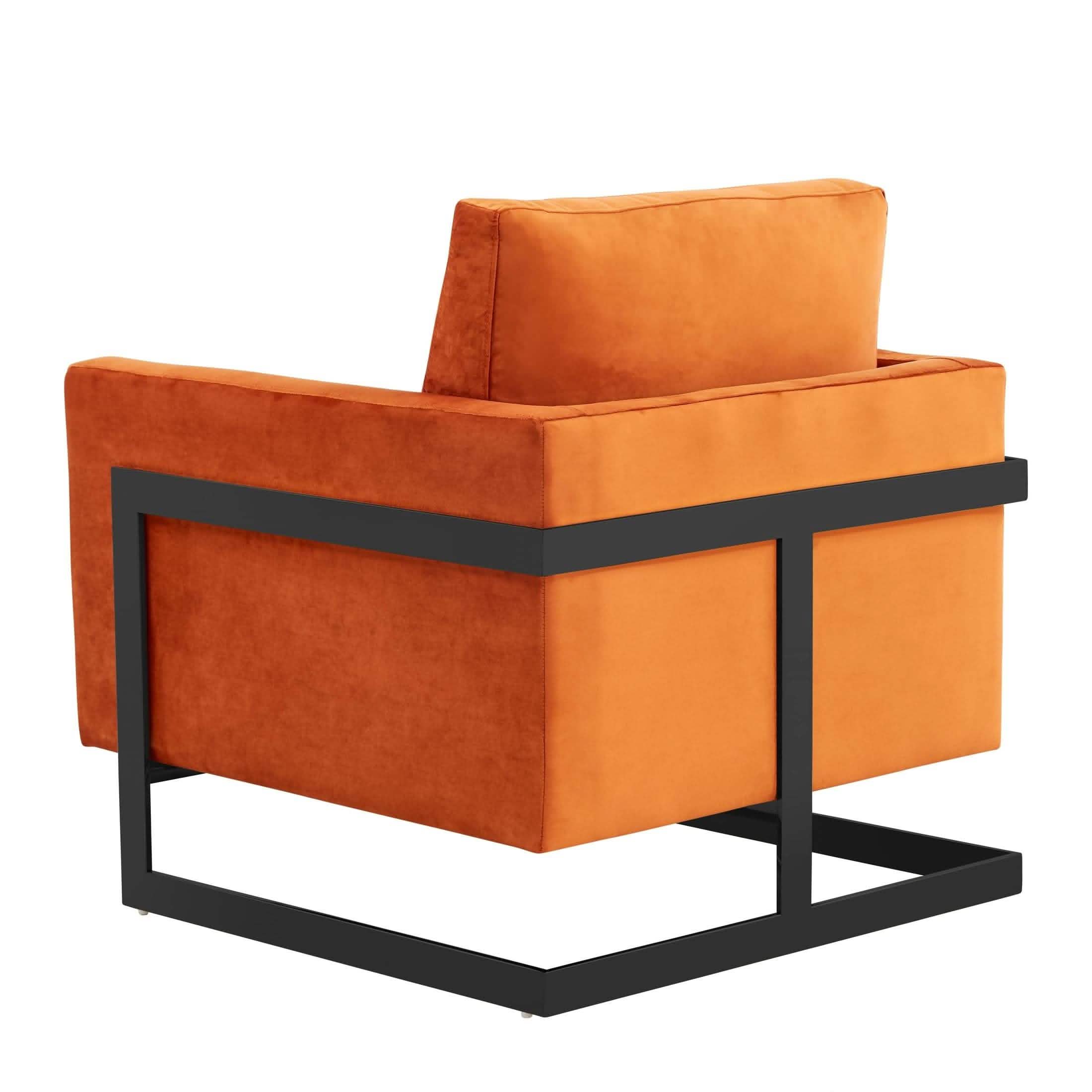 Lincoln Modern Upholstered in Fabric Accent Armchair With Gold/Black/White Metal Frame