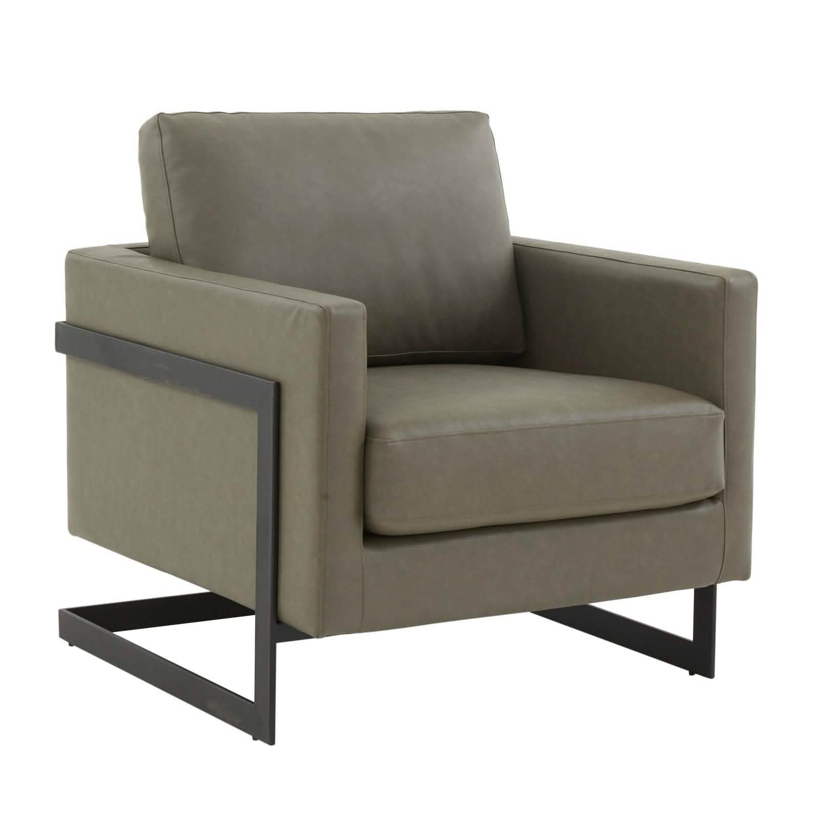 Lincoln Modern Upholstered in Fabric Accent Armchair With Gold/Black/White Metal Frame