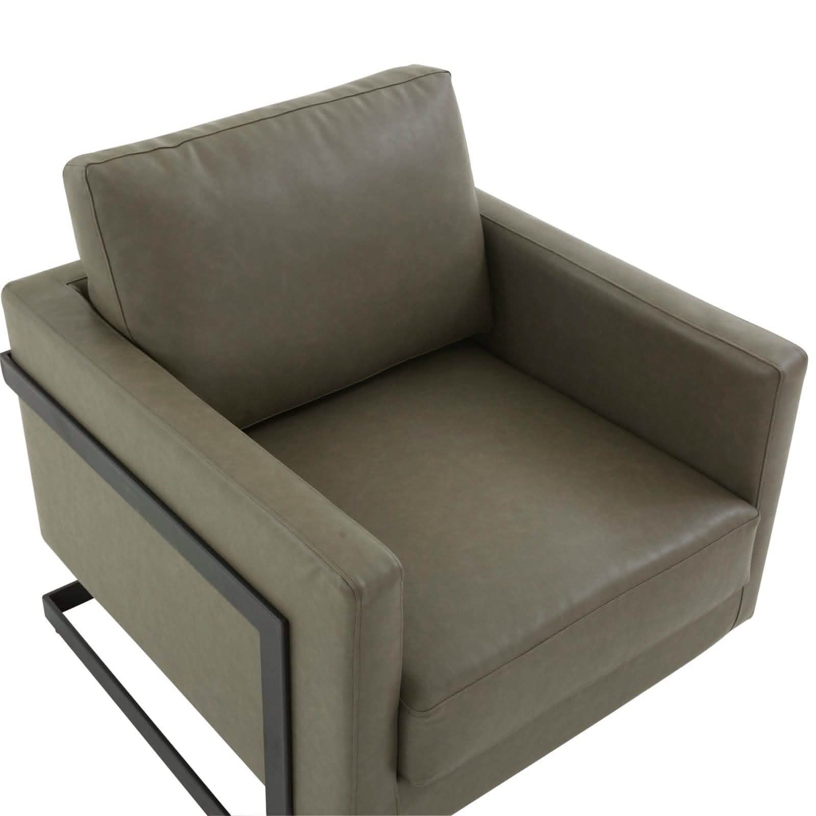 Lincoln Modern Upholstered in Fabric Accent Armchair With Gold/Black/White Metal Frame