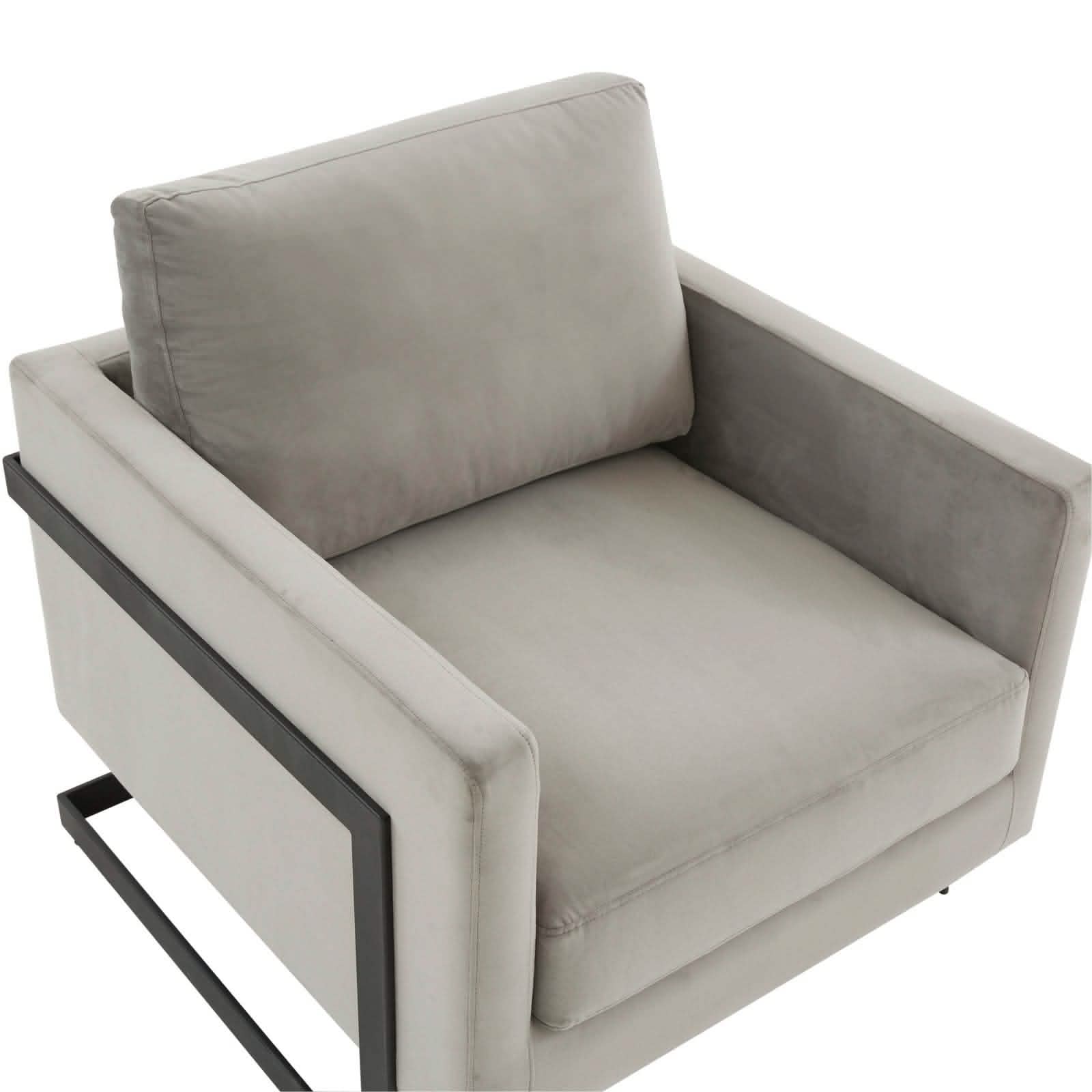 Lincoln Modern Upholstered in Fabric Accent Armchair With Gold/Black/White Metal Frame
