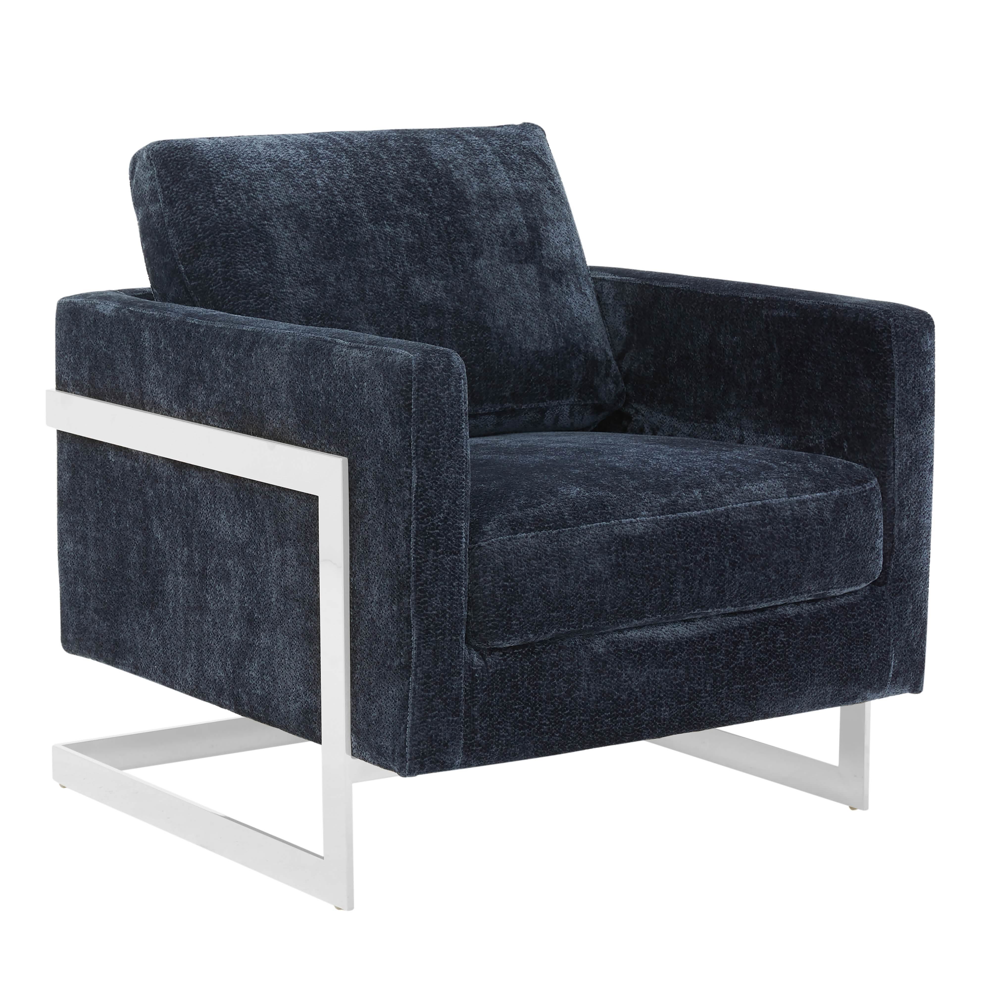 Lincoln Modern Upholstered in Fabric Accent Armchair With Gold/Black/White Metal Frame