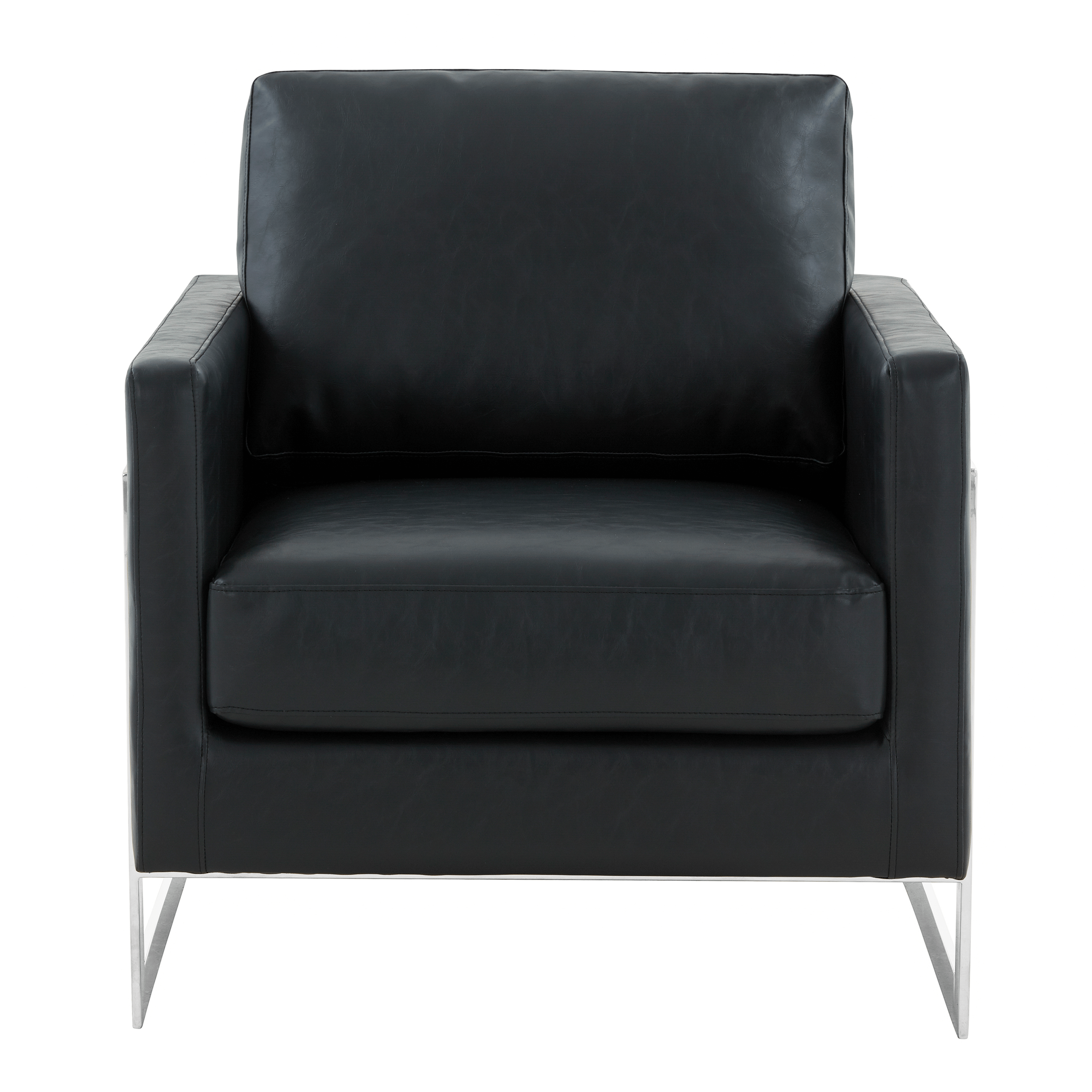 Lincoln Modern Upholstered in Fabric Accent Armchair With Gold/Black/White Metal Frame