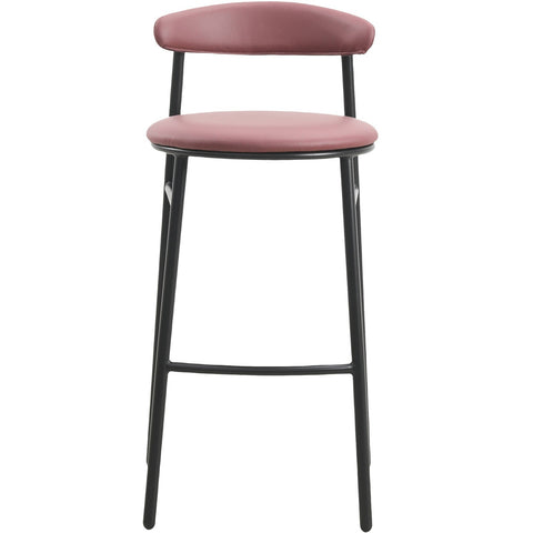 Lume Series Modern Bar Stool Upholstered in Leather for Dining Room and Kitchen