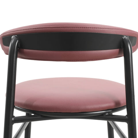 Lume Series Modern Bar Stool Upholstered in Leather for Dining Room and Kitchen