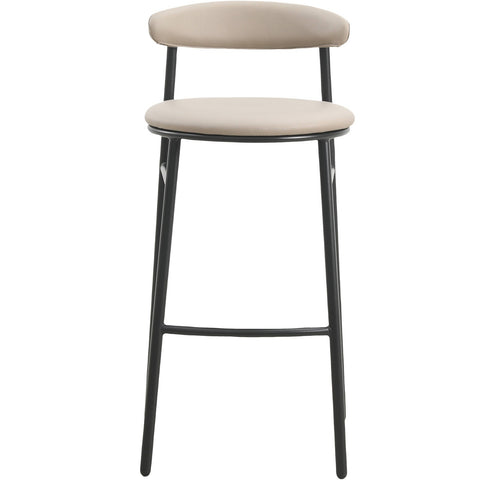 Lume Series Modern Bar Stool Upholstered in Leather for Dining Room and Kitchen