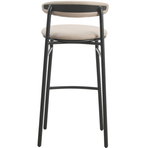 Lume Series Modern Bar Stool Upholstered in Leather for Dining Room and Kitchen