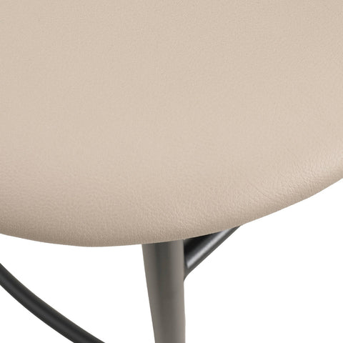 Lume Series Modern Bar Stool Upholstered in Leather for Dining Room and Kitchen