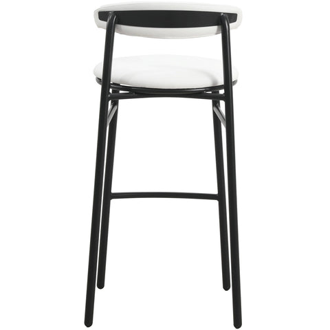 Lume Series Modern Bar Stool Upholstered in Leather for Dining Room and Kitchen